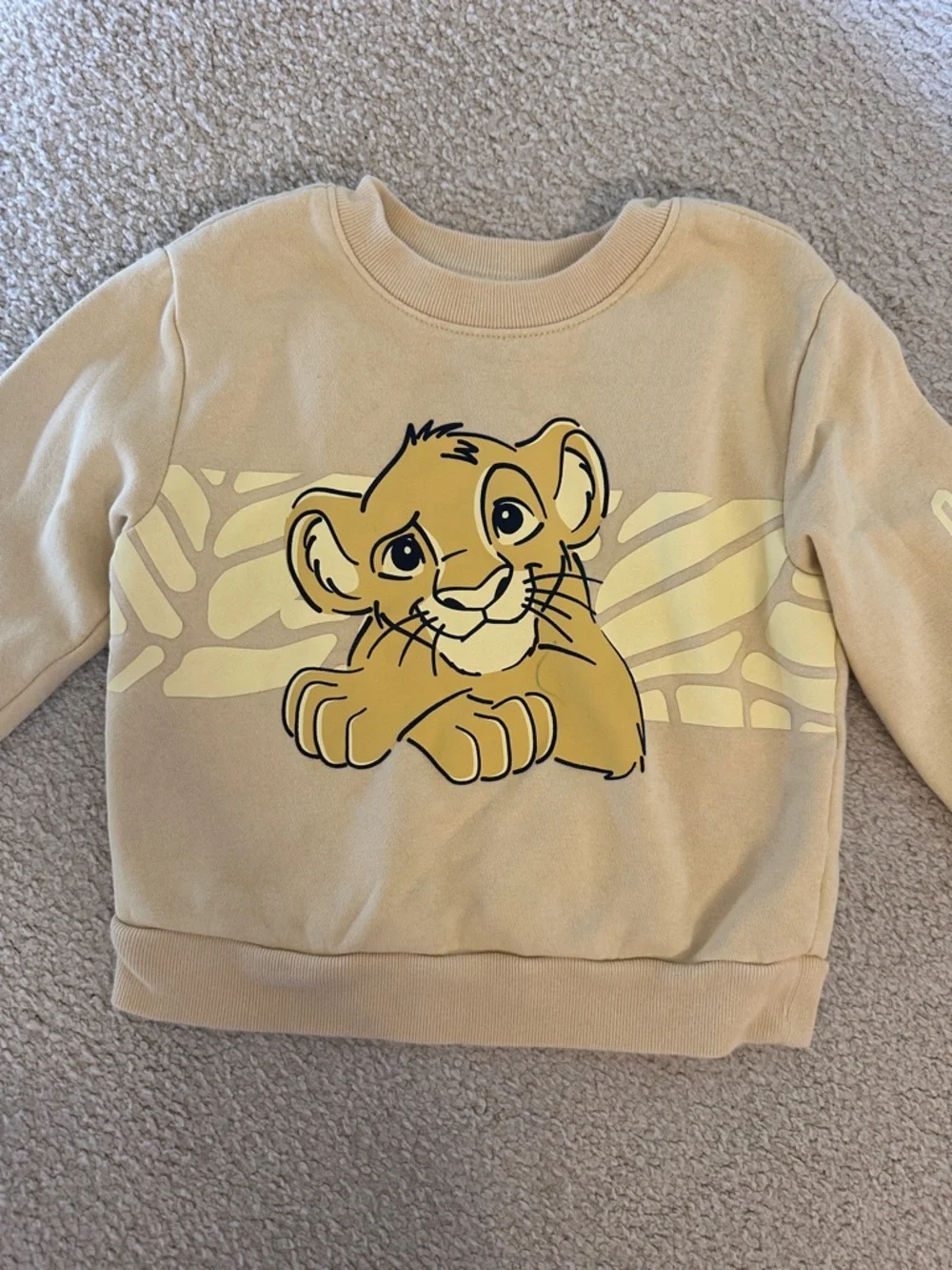 GAP Disney Lion King Kids Yellow Simba Sweatshirt & Joggers Set - Picture 2 of 7